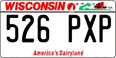 WI license plate 526PXP