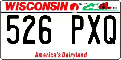 WI license plate 526PXQ