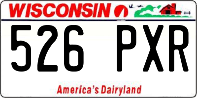 WI license plate 526PXR