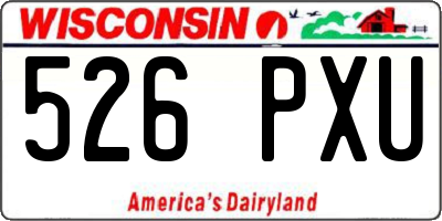 WI license plate 526PXU