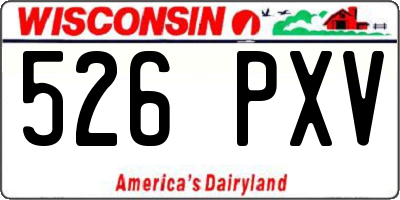 WI license plate 526PXV