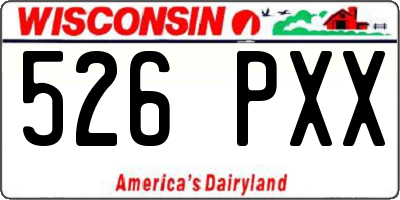 WI license plate 526PXX