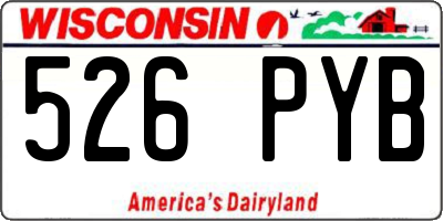 WI license plate 526PYB
