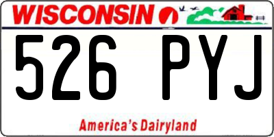 WI license plate 526PYJ