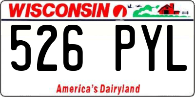 WI license plate 526PYL