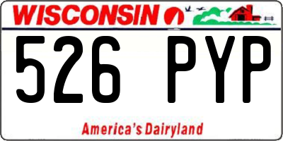 WI license plate 526PYP