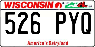 WI license plate 526PYQ