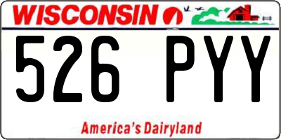 WI license plate 526PYY