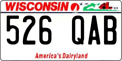 WI license plate 526QAB