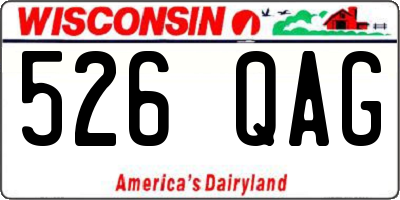 WI license plate 526QAG