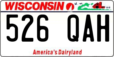 WI license plate 526QAH
