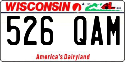 WI license plate 526QAM