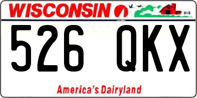 WI license plate 526QKX