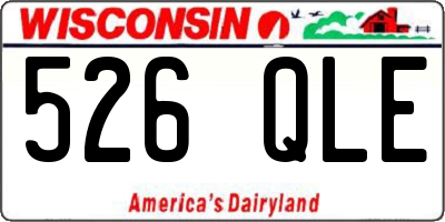 WI license plate 526QLE