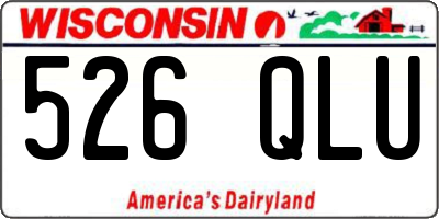 WI license plate 526QLU