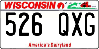 WI license plate 526QXG