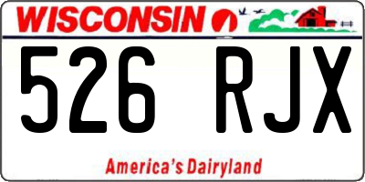 WI license plate 526RJX