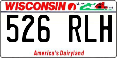 WI license plate 526RLH