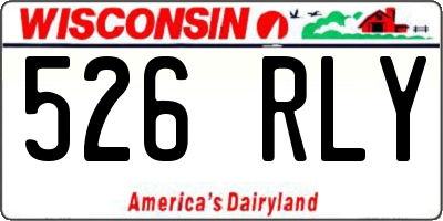 WI license plate 526RLY