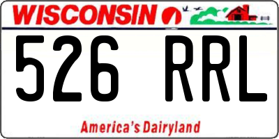 WI license plate 526RRL