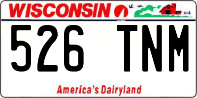 WI license plate 526TNM