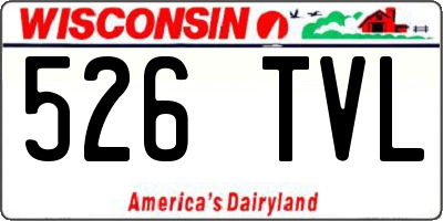 WI license plate 526TVL