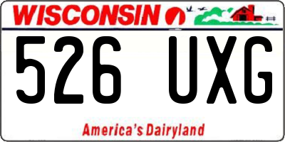WI license plate 526UXG
