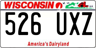 WI license plate 526UXZ