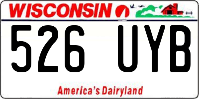 WI license plate 526UYB