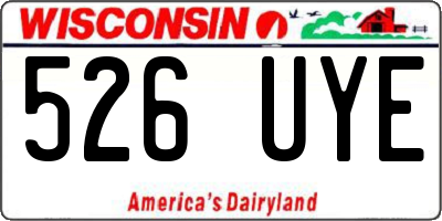 WI license plate 526UYE