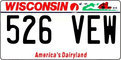 WI license plate 526VEW