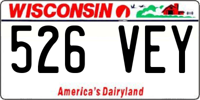 WI license plate 526VEY