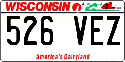 WI license plate 526VEZ