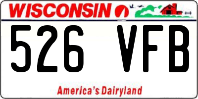 WI license plate 526VFB