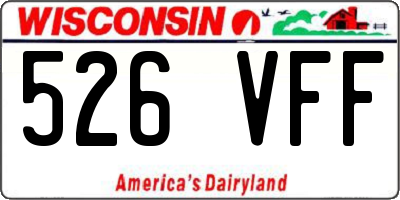 WI license plate 526VFF