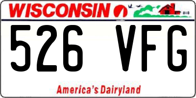 WI license plate 526VFG