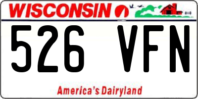 WI license plate 526VFN