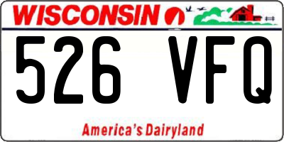 WI license plate 526VFQ