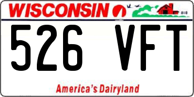 WI license plate 526VFT