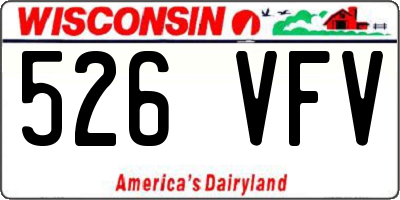 WI license plate 526VFV