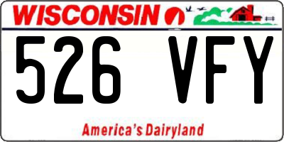 WI license plate 526VFY