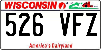 WI license plate 526VFZ