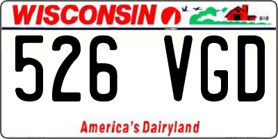 WI license plate 526VGD