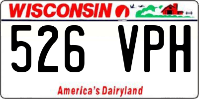 WI license plate 526VPH