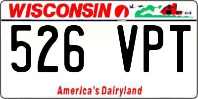 WI license plate 526VPT