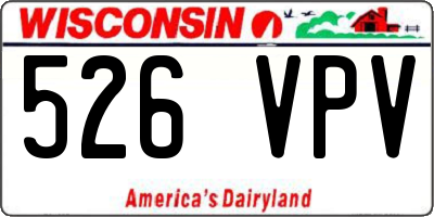 WI license plate 526VPV