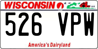 WI license plate 526VPW
