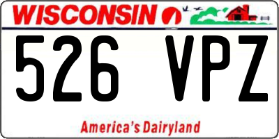 WI license plate 526VPZ