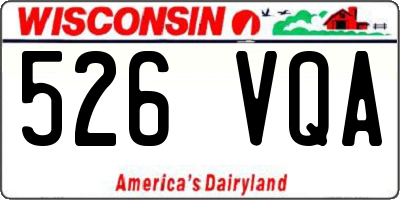 WI license plate 526VQA
