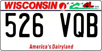 WI license plate 526VQB